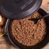 Delicious easy Dutch oven sloppy joes and a plate of slider buns to put them on.