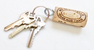 wine cork keychain