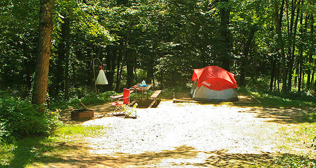 Camping Mirror Lake State Park Wisconsin
