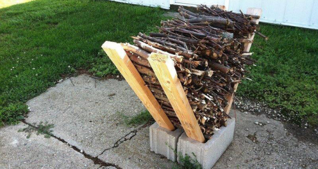 diy firewood rack