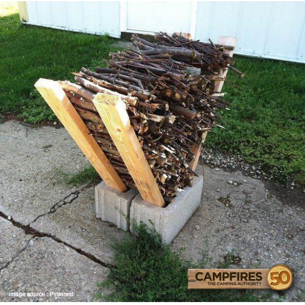 DIY firewood rack