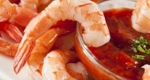 Fresh Organic Shrimp Cocktail with red sauce