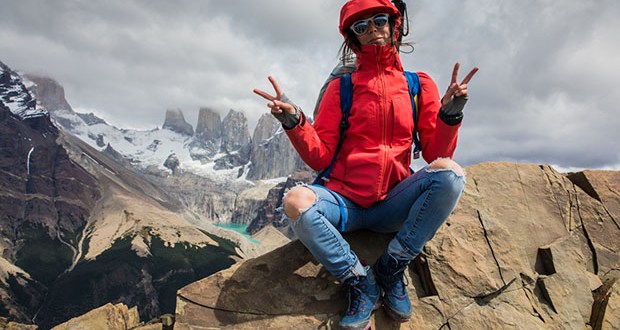 Another day, another mountain top for world traveler Kylie Fly.